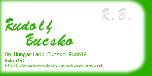 rudolf bucsko business card